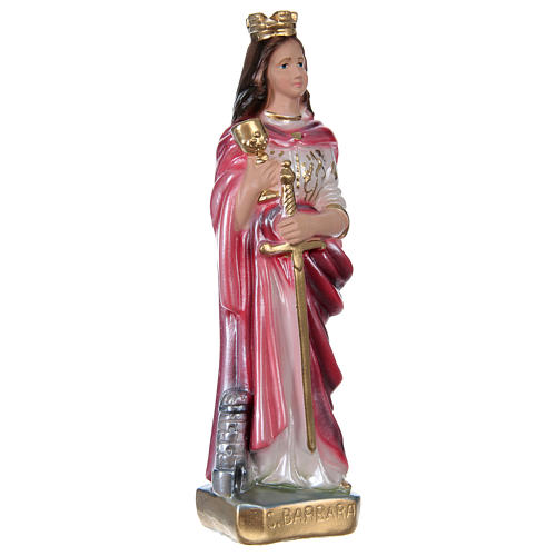 St Barbara 20 cm in mother-of-pearl plaster 4