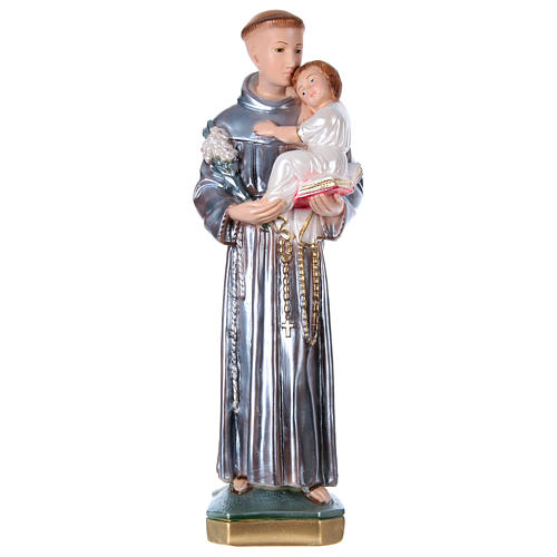 Heiliger Anton mit Kind 50cm perlmuttartigen Gips 1