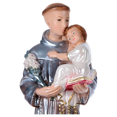Heiliger Anton mit Kind 50cm perlmuttartigen Gips 2