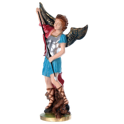 St Michael 40 cm in painted plaster 3