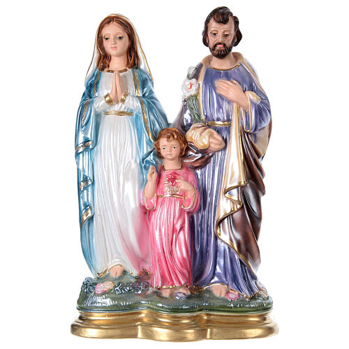 Holy Family 40 cm in mother-of-pearl plaster 1