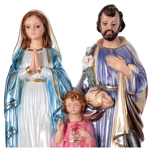 Holy Family 40 cm in mother-of-pearl plaster 2