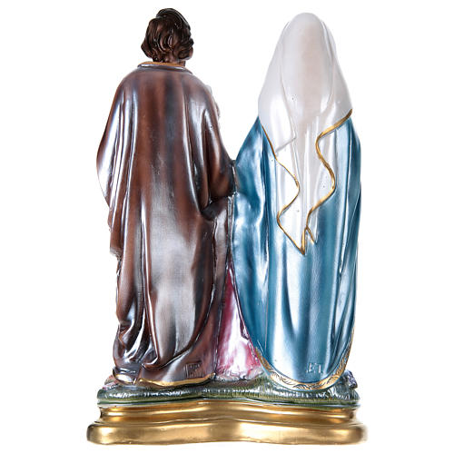 Holy Family 40 cm in plaster mother of pearl 4