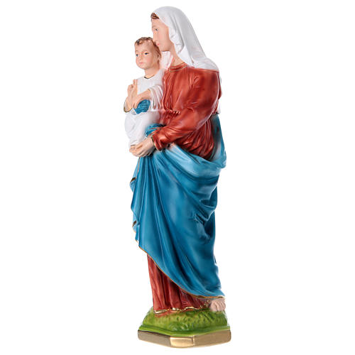 Gottesmutter mit Kind 40cm bemalten Gips 3