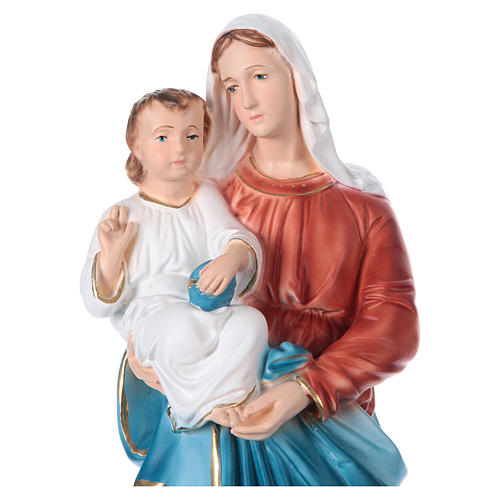 Estatua yeso Virgen con niño 40 cm 2