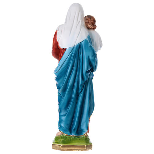 Estatua yeso Virgen con niño 40 cm 4