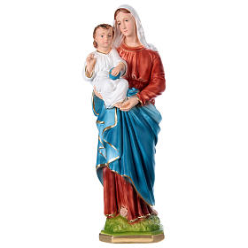 Statua gesso Madonna con bambino 40 cm