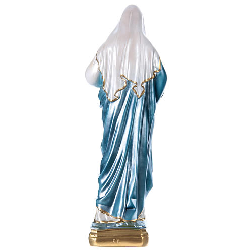 Sacred Heart of Mary Statue, 40 cm in plaster with mother of pearl 4