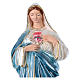 Sacred Heart of Mary Statue, 40 cm in plaster with mother of pearl s2