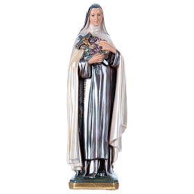 Statua Santa Teresa gesso madreperlato 40 cm 