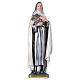 Statue of St. Therese, 40 cm in plaster with mother of pearl s1