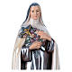 Statue of St. Therese, 40 cm in plaster with mother of pearl s2