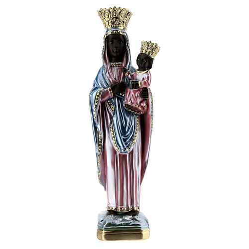 Statua gesso madreperlato Madonna di Czestochowa 35 cm 1