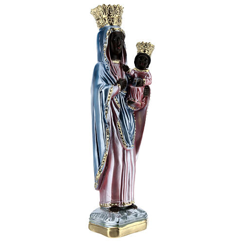 Statua gesso madreperlato Madonna di Czestochowa 35 cm 4