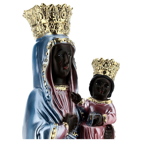 Statue of Our Lady of Czestochowa, 35 cm in plaster with mother of pearl 2