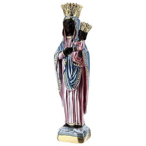 Statue of Our Lady of Czestochowa, 35 cm in plaster with mother of pearl 3