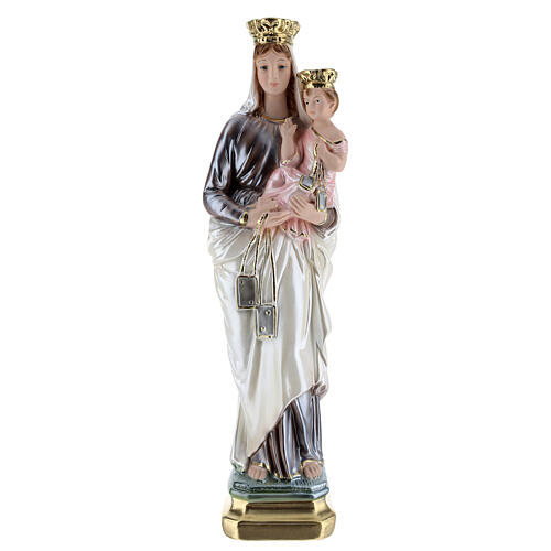 Our Lady of Mount Carmel 40 cm in mother-of-pearl plaster 1
