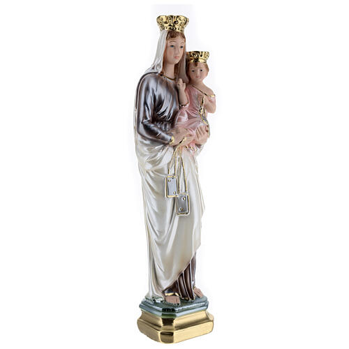 Estatua de yeso nacarado Virgen del Carmen 40 cm 5
