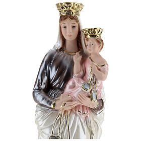 Statua in gesso madreperlato Madonna del Carmelo 40 cm