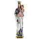 Statua in gesso madreperlato Madonna del Carmelo 40 cm s1