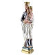 Our Lady of Mt. Carmel 40 cm Statue, in plaster with mother of pearl s3