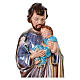 Heiliger Josef mit Kind 40cm perlmuttartigen Gips s2