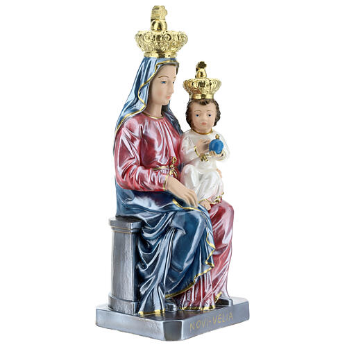 Our Lady of Novi Velia 40 cm in mother-of-pearl plaster 4