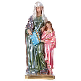 Heilige Anna mit Maria 40cm perlmuttartigen Gips