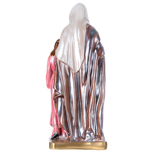 Heilige Anna mit Maria 40cm perlmuttartigen Gips 4