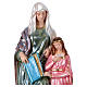 Heilige Anna mit Maria 40cm perlmuttartigen Gips s2