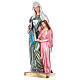 Heilige Anna mit Maria 40cm perlmuttartigen Gips s3