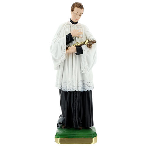 Saint Louis Gonzaga statue, 40 cm in painted plaster 1