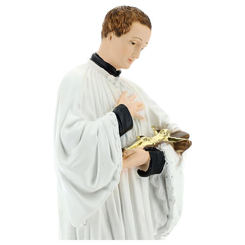 Saint Louis Gonzaga statue, 40 cm in painted plaster 2