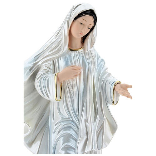 Our Lady of Medjugorje 40 cm in mother-of-pearl plaster 2