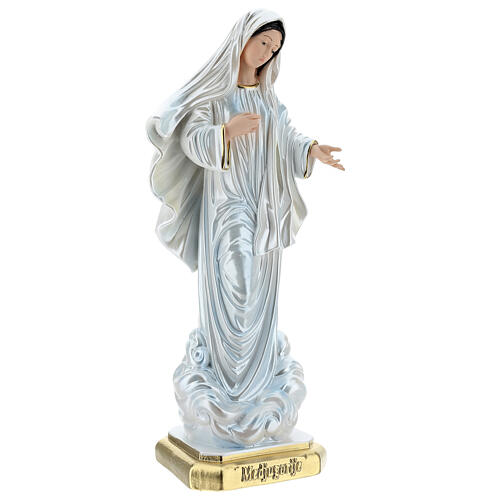 Our Lady of Medjugorje 40 cm in mother-of-pearl plaster 5