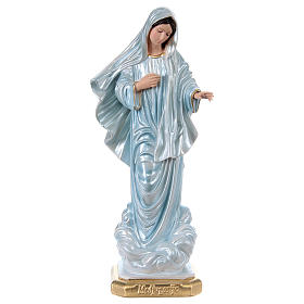 Imagens em Gesso: Nossa Senhora de Medjugorje 40 cm gesso efeito madrepérola Imagens em Gesso: Nossa Senhora de Medjugorje 40 cm gesso efeito madrepérola