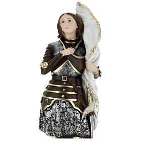 Joan of Arc 45 cm in mother-of-pearl plaster