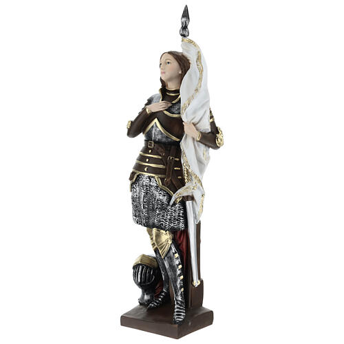 Statue plâtre nacré Jeanne d'Arc 45 cm 3