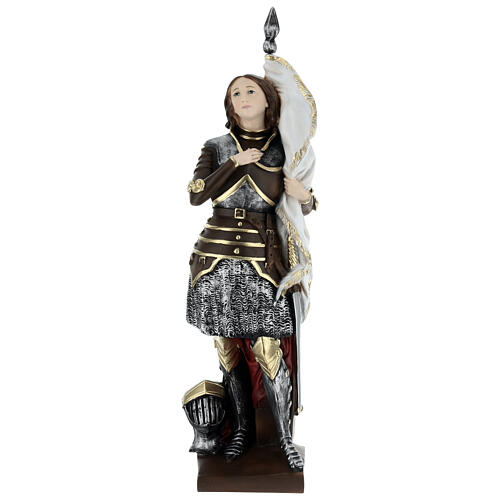 Statua gesso madreperlato Giovanna d’Arco 45 cm 1