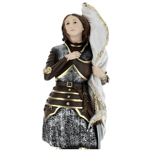 Joan of Arc Statue, 45 cm in plaster with mother of pearl 2