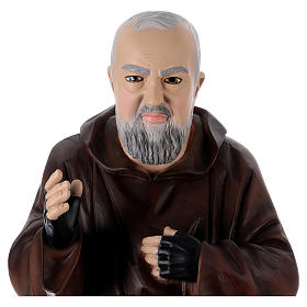 Padre Pio 95 cm en résine peinte