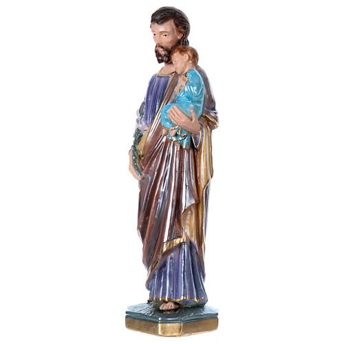 St Joseph 30 cm in mother-of-pearl plaster 3