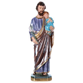 St. Joseph 30 cm Statue, in plater with mother of pearl