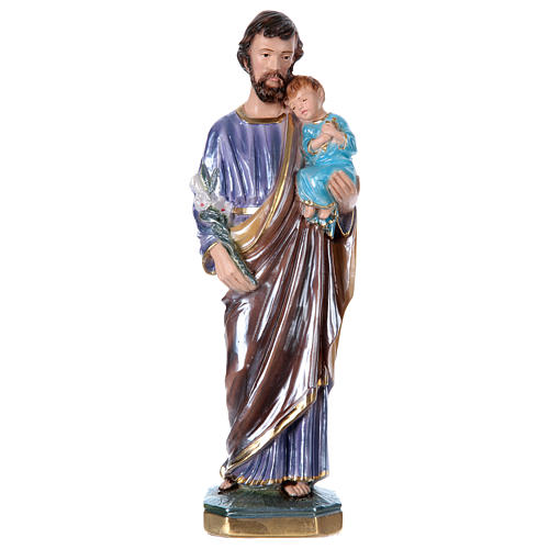 St. Joseph 30 cm Statue, in plater with mother of pearl 1