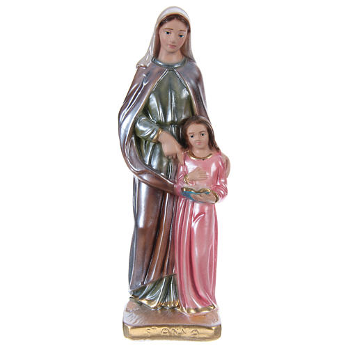 Statua gesso madreperlato Sant’Anna 20 cm 1