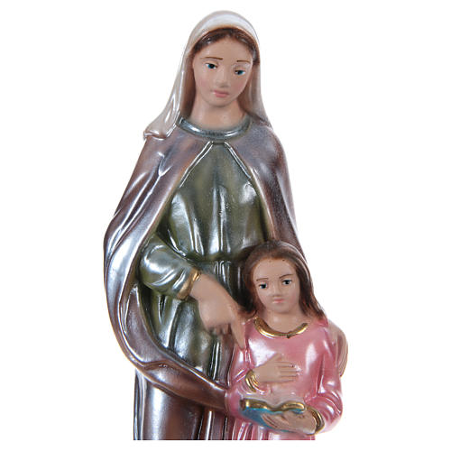 Statua gesso madreperlato Sant’Anna 20 cm 2