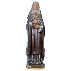 Saint Clare 20 cm Statue, in plaster with mother of pearl