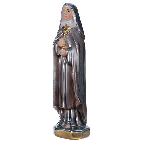 Saint Clare 20 cm Statue, in plaster with mother of pearl 3