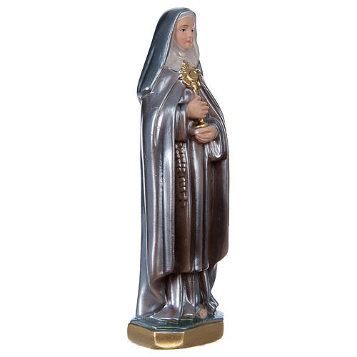 Saint Clare 20 cm Statue, in plaster with mother of pearl 4