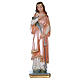 Statue of Saint Philomena, 20 cm in plaster with mother of pearl s1